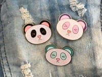 Image 1 of Panda Glitter Enamel Pin