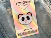 Image 3 of Panda Glitter Enamel Pin