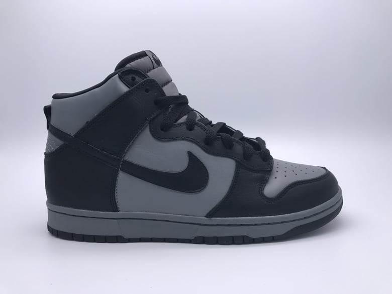 Image of NIKE DUNK HIGH LE "BLACK/COOL GREY"
