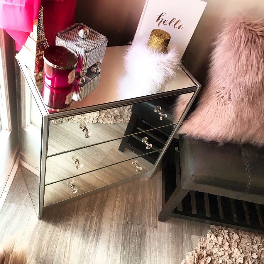 Image of Custom Mirrored Nightstand