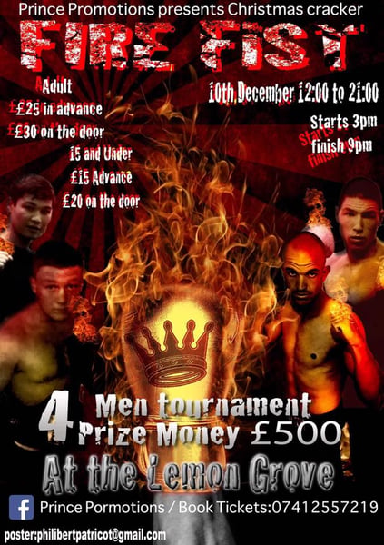 Image of Ticket to the boxing show Exeter 10th December