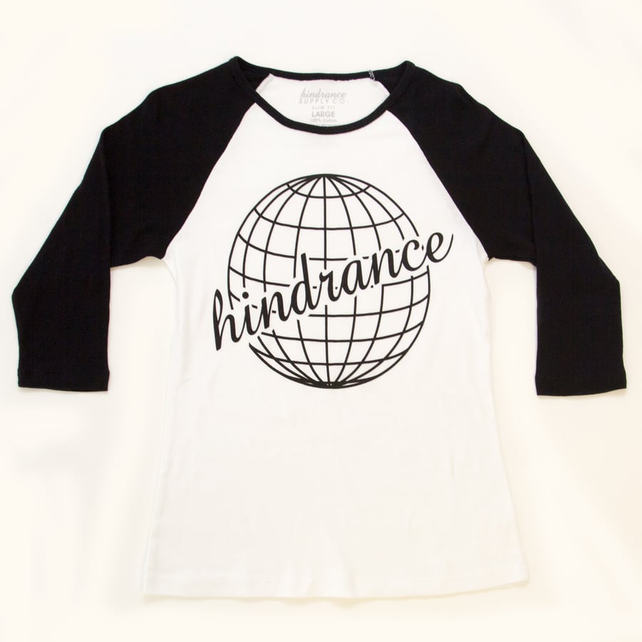 Image of Girls 3/4 Sleeve - Black/White