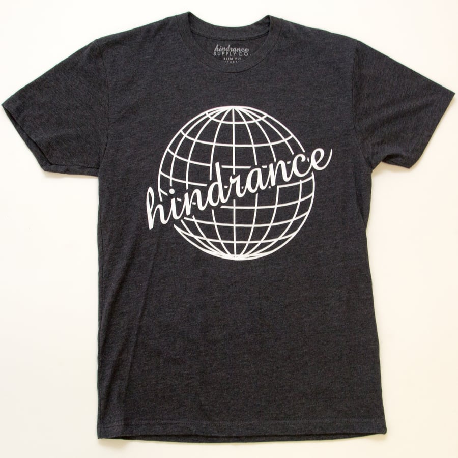 Image of Globe Blend Tee- Charcoal