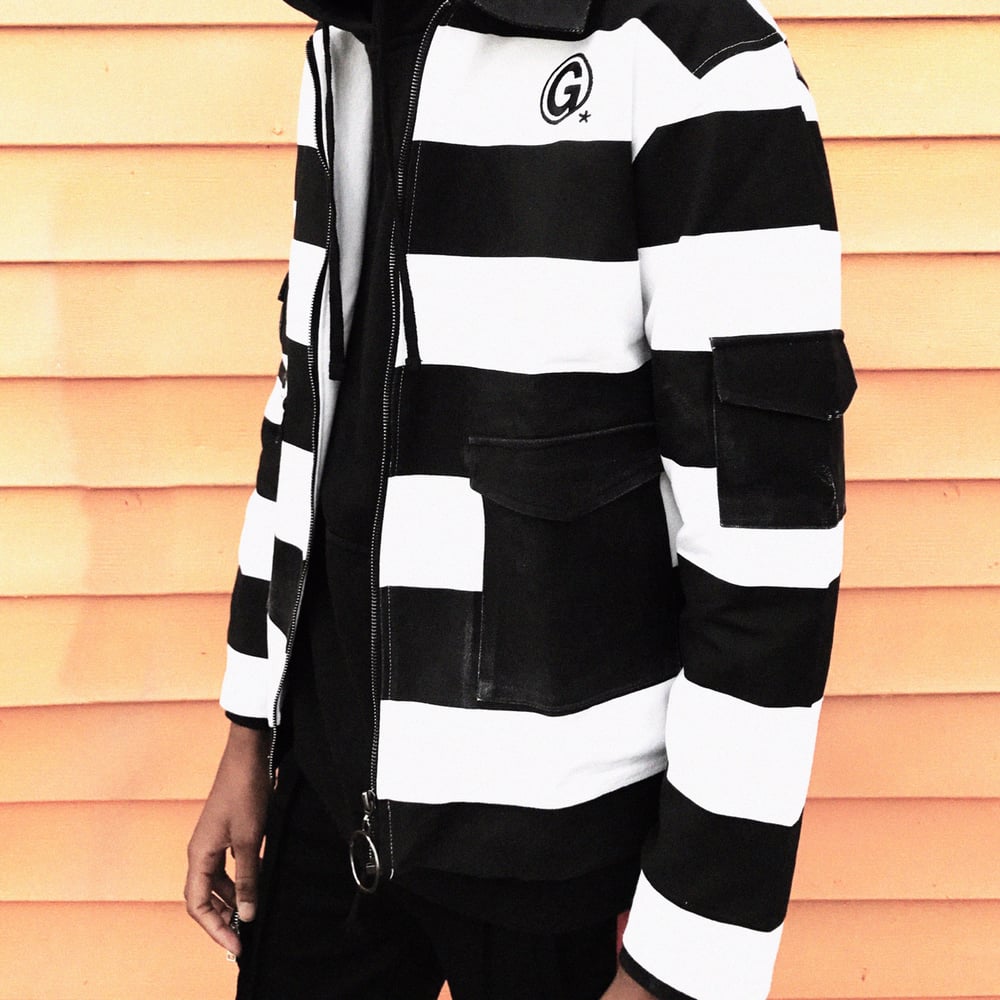 Image of GEORRGE OLIVIER STRIPED JACKET