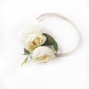 Isla Floral Headband - White