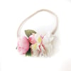 Isla Floral Headband - Blush