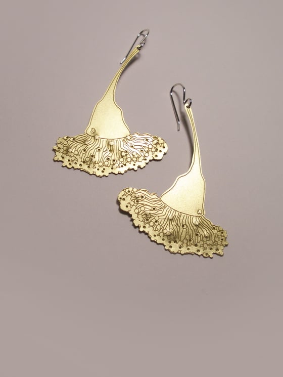 Image of FLORA EARRING: GUM BLOSSOM (BRASS)