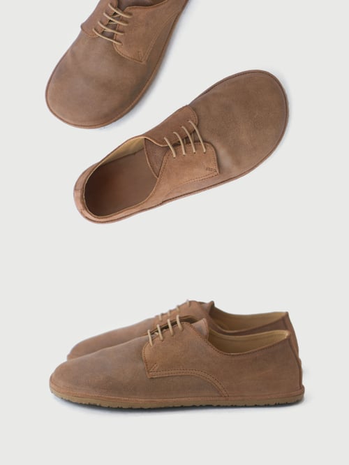 The Drifter Leather handmade shoes — Plain Toe Derby in Oiled Tan