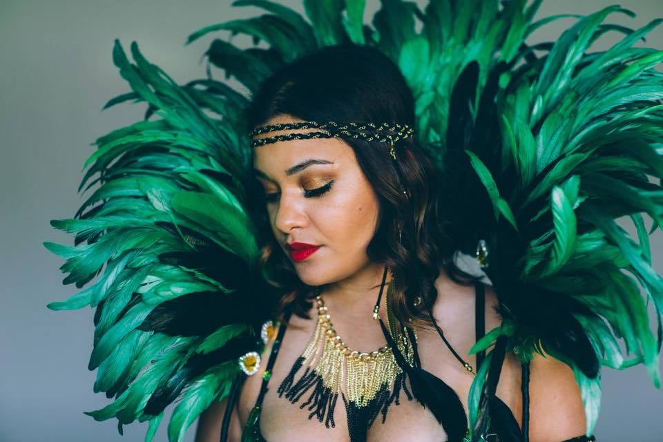 Image of Black and Gold drop feather head band (limited stock)