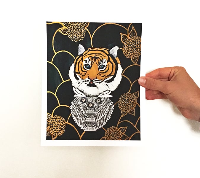 Image of MY PRECIOUS TIGRESS FINE ART PRINT