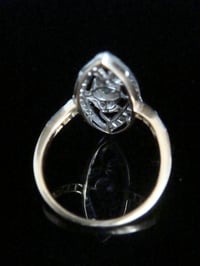 Image 3 of EDWARDIAN 18CT OLD CUTT DIAMOND NAVETTE CLUSTER RING