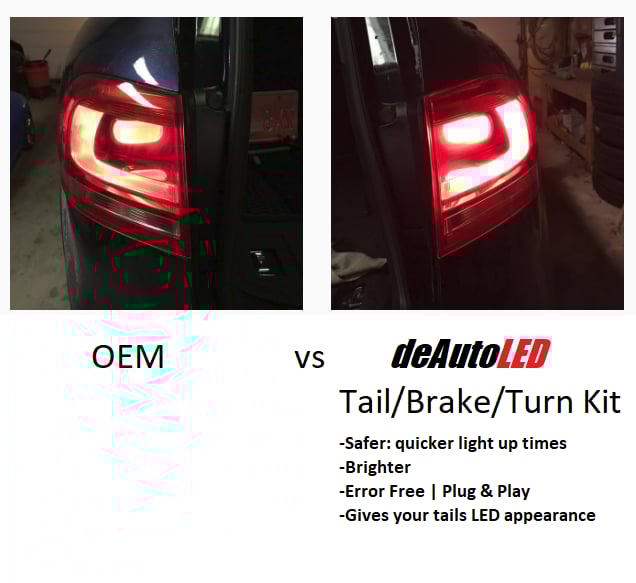 Image of Complete Brake / Tail LED Kit - Bright - Error Free - Fits: Volkswagen Touareg Tails