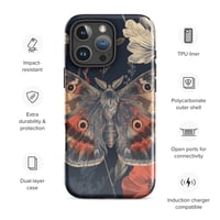 Image 1 of Grunge Goth Style Cottagecore Moth Tough Case for iPhone®