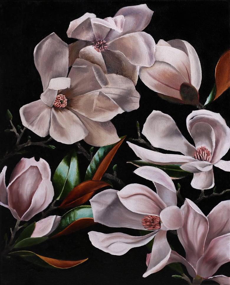 Image of "Magnolias en Noir" (print)