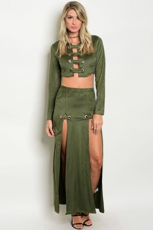 Image of Suede Two Piece