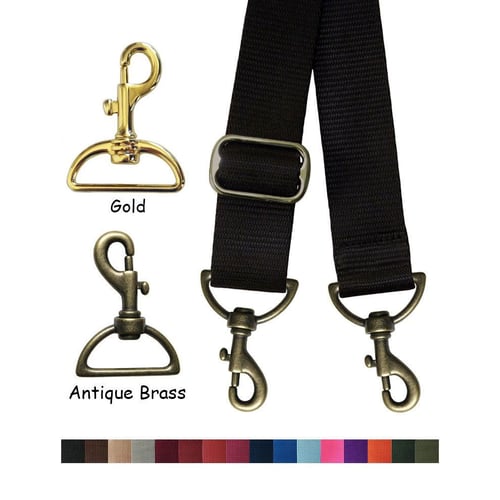 Image of Nylon Webbing Strap - Adjustable - 1.5" (inch) Wide - Choose Color & Length with Hook Style #19