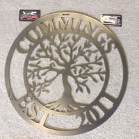 Image 1 of Personalized Tree of Life with Last Name and Established Year