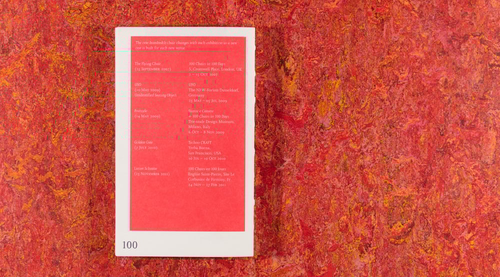 Image of 100 Chairs in 100 Days and its 100 Ways <br />— Martino Gamper (3rd edition, 3rd size)