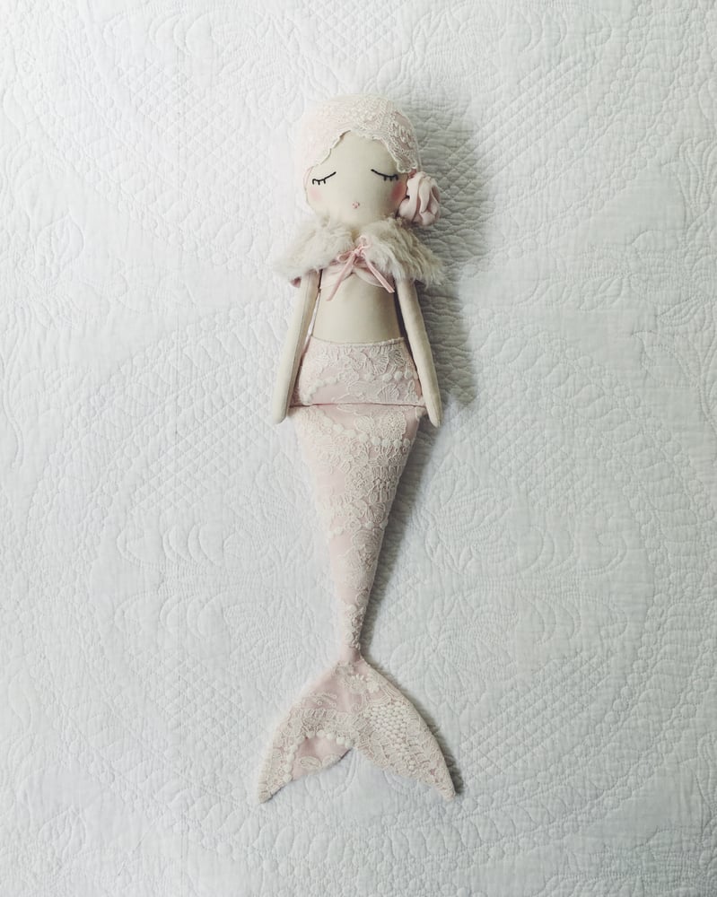 Image of Handcrafted Mermaid in Pink Lace