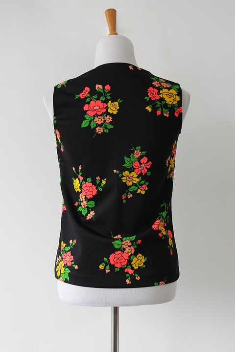 Image of SOLD Neon Flower Bouquets Blouse