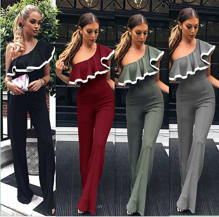 Image of Fashionable sexy pall - side micro - style jumpsuit