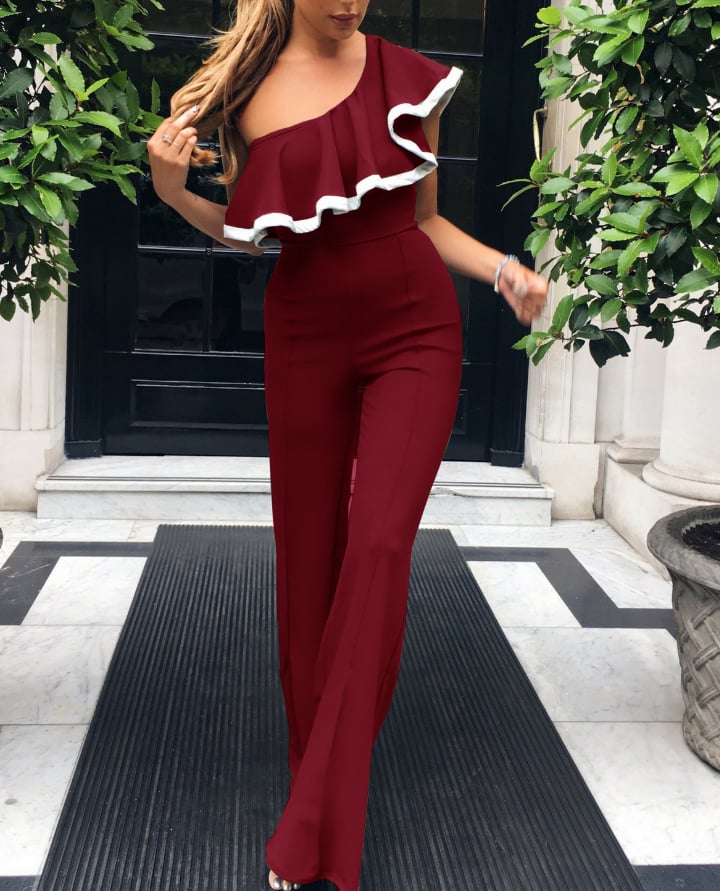 Image of Fashionable sexy pall - side micro - style jumpsuit