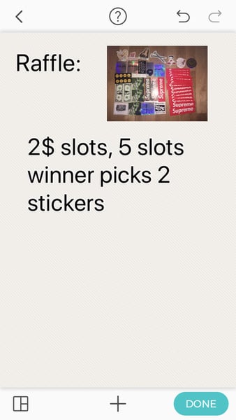 Image of Sticker raffle