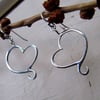 Aphrodite Mini Heart Earrings, Sterling Silver