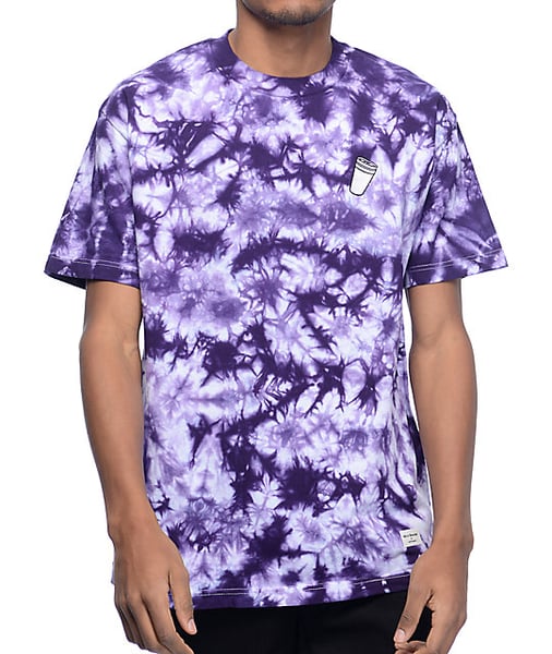 Image of 40s & Shorties Double Cup Purple Tie Dye T-Shirt