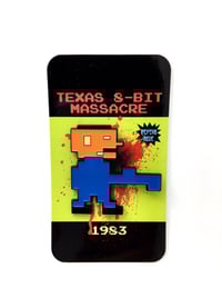8-bit Leatherface BLUE (Enamel Pin)
