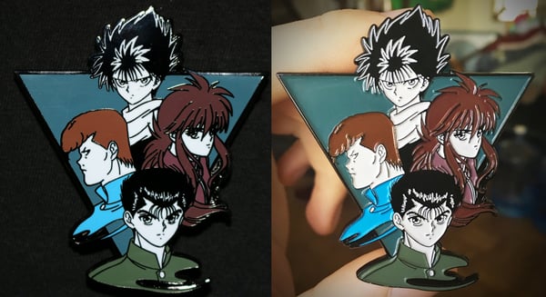 Image of Vintage Styled Yu Yu Hakusho 2.5" Enamel Pin