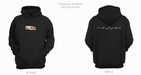 Image of "CREAZIONE DI ADAMO" BOX LOGO HOODIE
