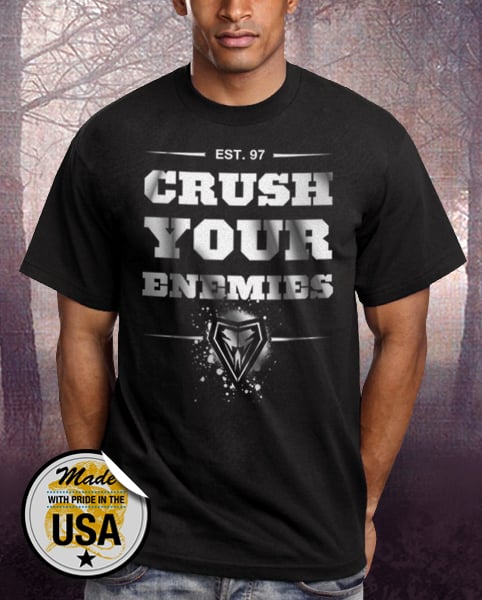 Image of BORN WYLD™ - "CRUSH YOUR ENEMIES" Unisex SS Black Crewneck