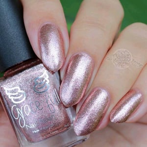 Image of Rosy Glow - Rose Gold and Silver micro flakies in a clear base.