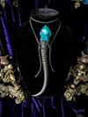 Blue Candle Quartz Ritual Rattler - Necklace 