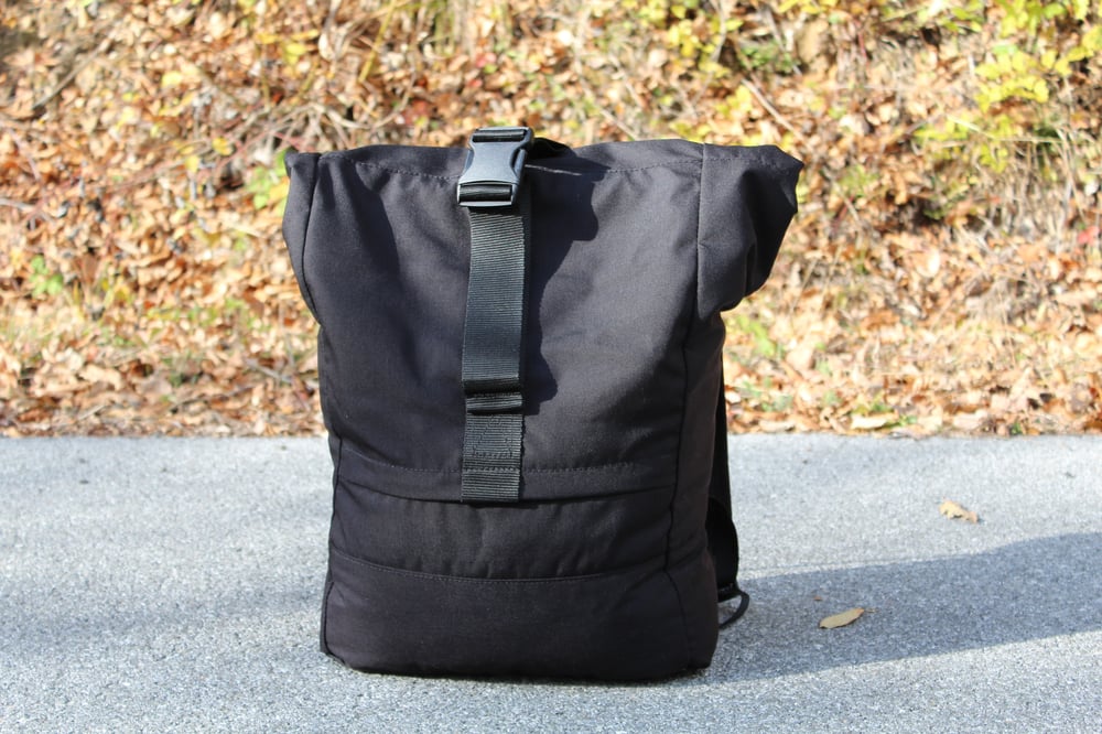 Image of WOW MAX Rolltop Black Cordura Backpack