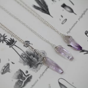 Image of *SALE* amethyst crystal necklace (in silver or 9ct gold)