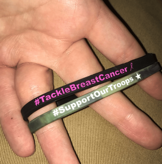 Image of Support Our Troops & Tackle Breast Cancer bands