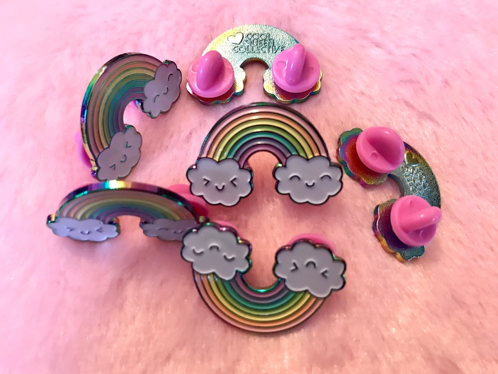 Image of Happy Rainbow - Rainbow Metal Pin