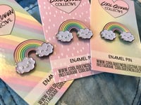 Image 2 of Happy Rainbow - Rainbow Metal Pin