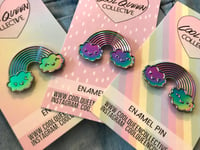 Image 1 of Happy Rainbow - ALL Rainbow Metal Pin