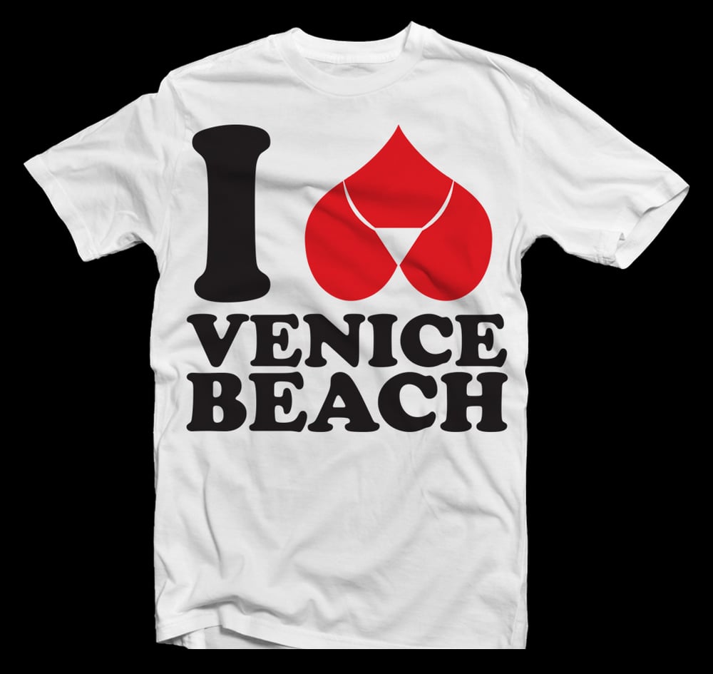 Image of I Love Venice Beach Mens White Tee