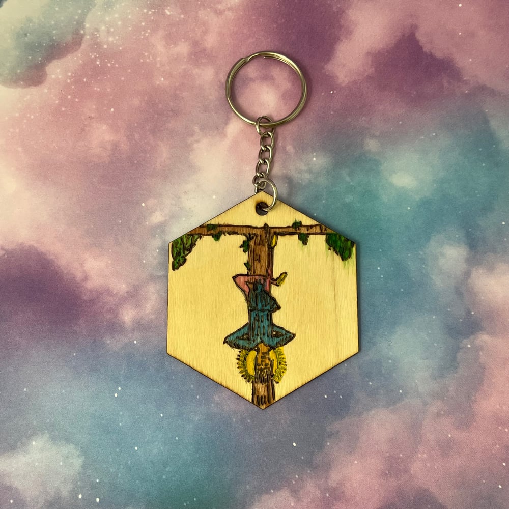 Image of Wood Burned Keychain Large