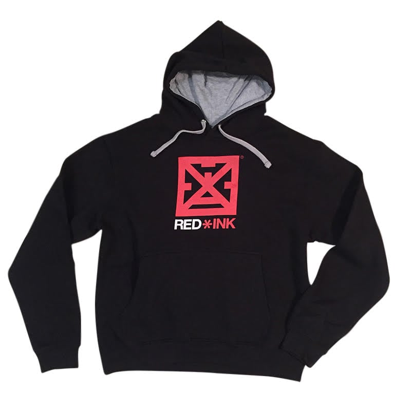 Image of SUDADERA UNISEX NEGRA BASIC RED*INK