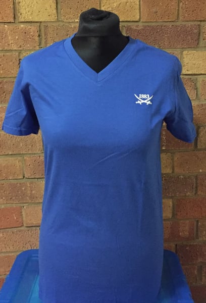 Image of Blue V Neck T Shirt (Free UK postage)