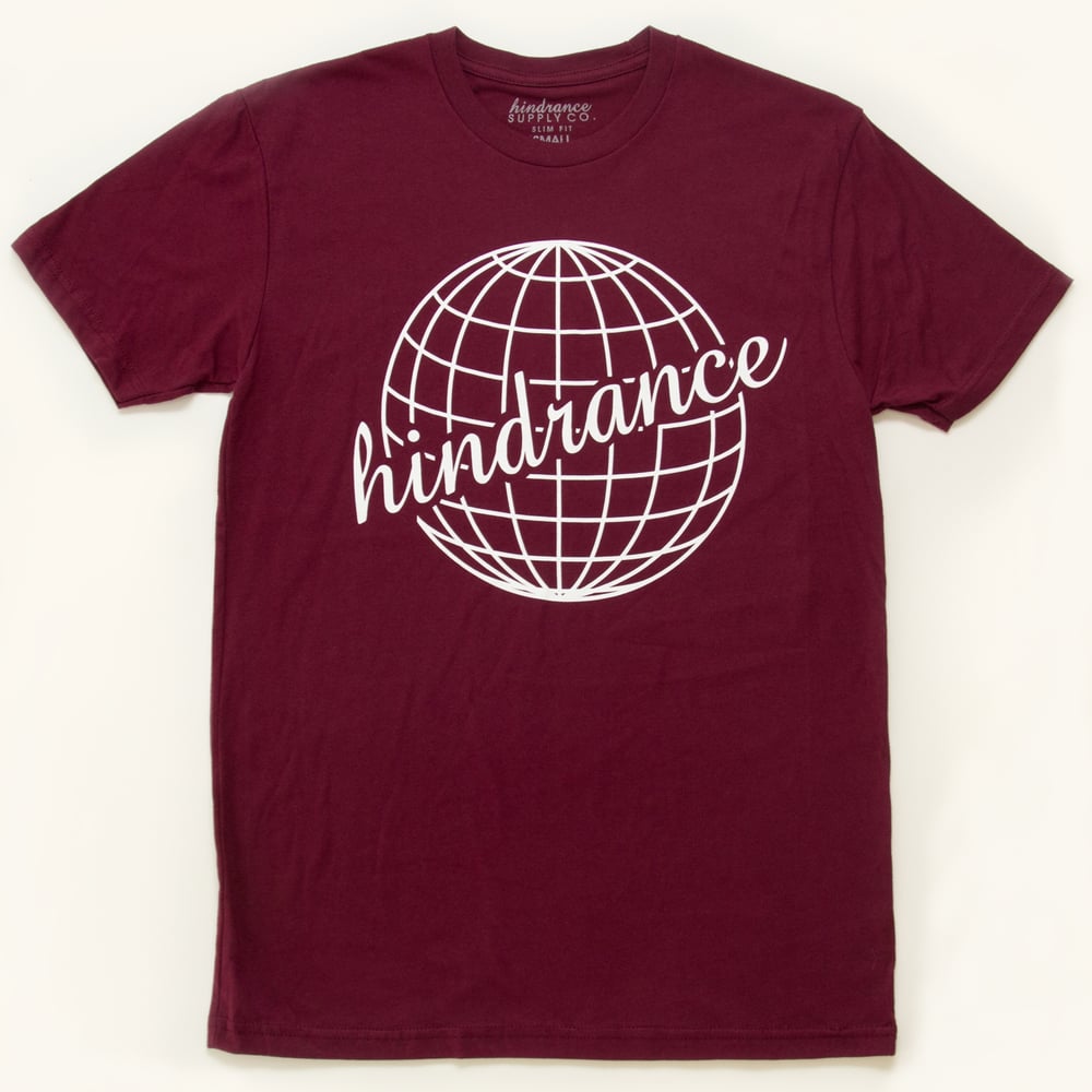 Image of Globe Tee - Marroon