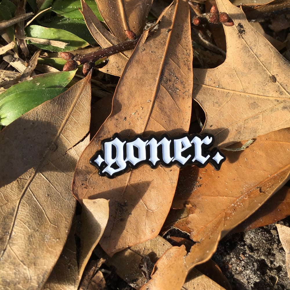 .goner. logo pin