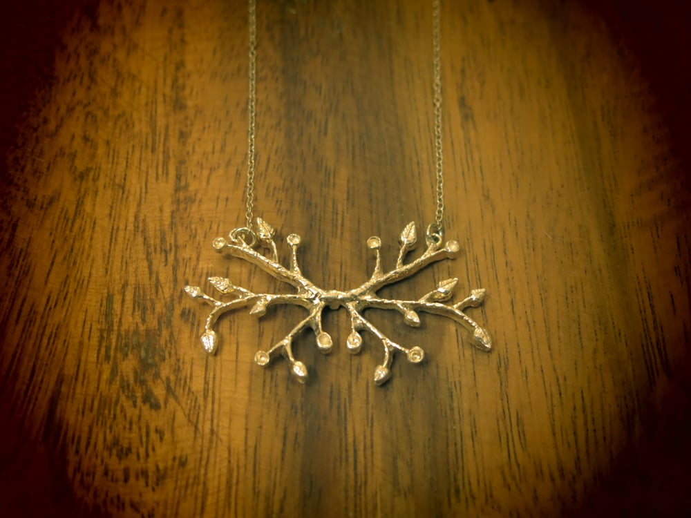 Image of Vine Branch Necklace Sterling Silver