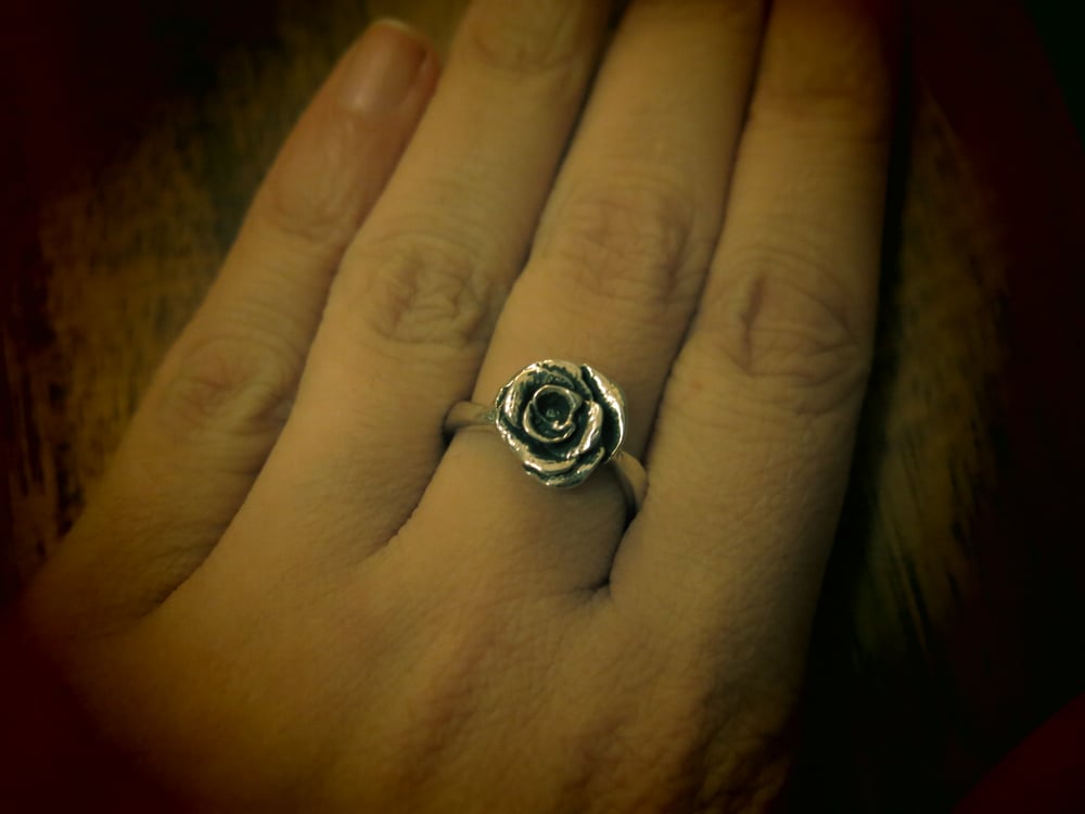 Image of Rose Ring Sterling Silver