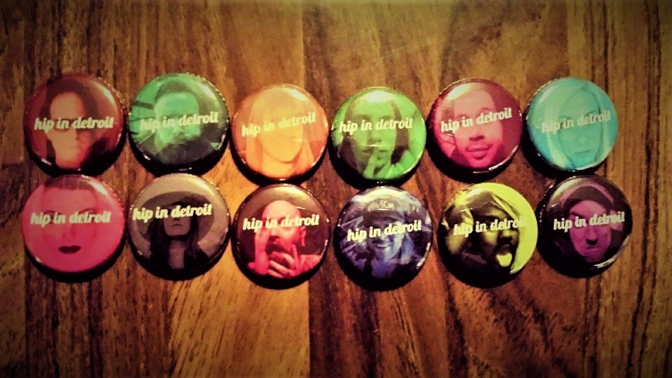 Image of Hip In Detroit Button Faces - 3 Pack